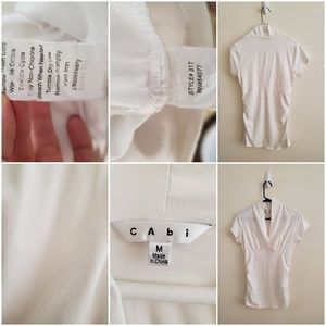 White gathered front blouse